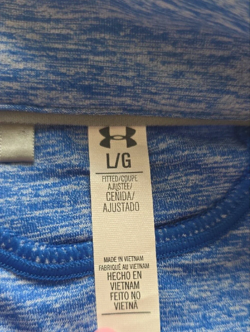 Under Armour Royal Blue Heathered Quarter-Zip Long Sleeve Top